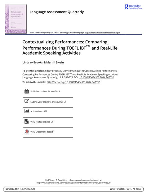 ibttm|(PDF) Contextualizing Performances: Comparing Performances .